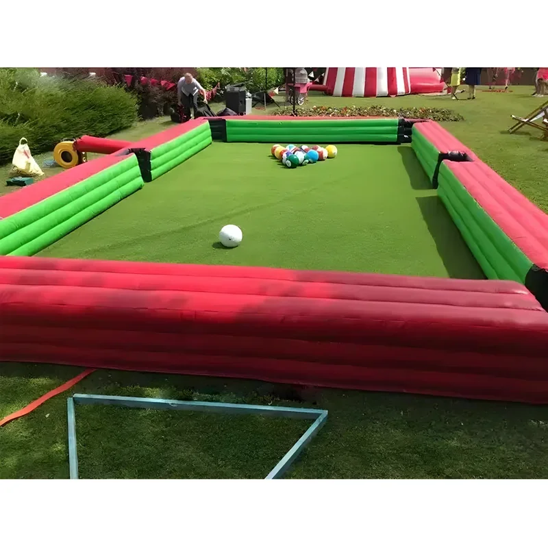 Mesa de billar inflable, billar inflable comercial, piscina de fútbol, billar humano gigante al aire libre para eventos, juegos de Carnaval