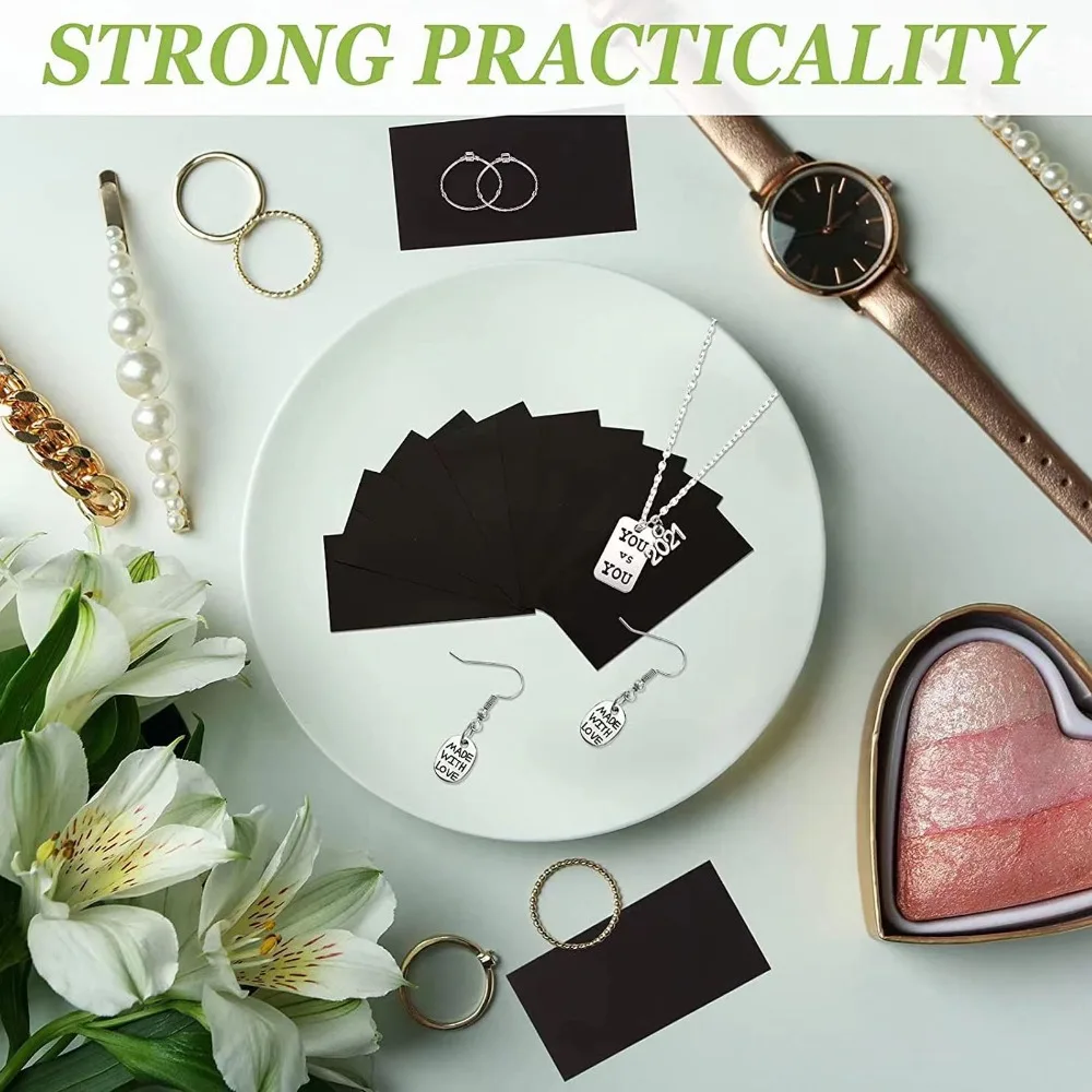 

45pcs Simple Use Anti Tarnish Strips Paper Non Abrasive Jewelry Antioxidant Strip Easy to Use Anti Tarnish Tabs