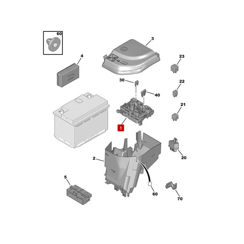 6500FH 9661708280 9664055780 Fuse Box Control Unit Assembly BSM-L11/BSM-L14 For Peugeot 307 Citroen C4 Low Configuration