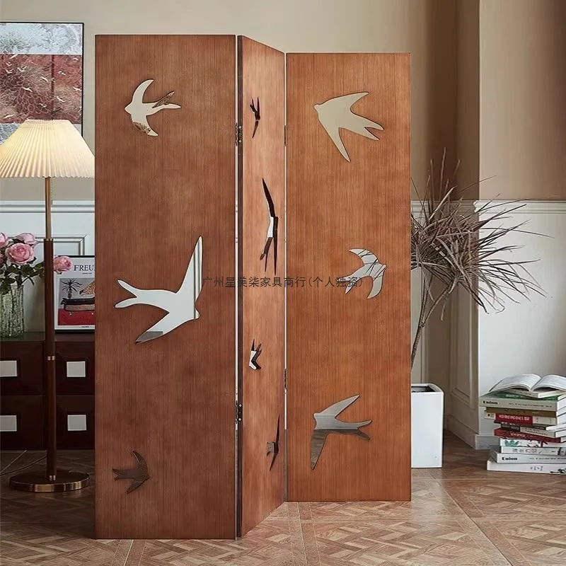 

New Chinese style Qianniao folding screen retro screen swallow folding ancient