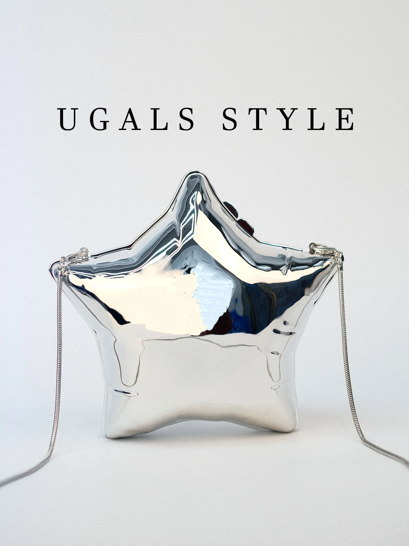 UGALS Acrylic Shiny Star  Coin Key Lipstick Party Handbag Crossbody Bag Glittering Box Shape  Pattern Magnetic Buckle