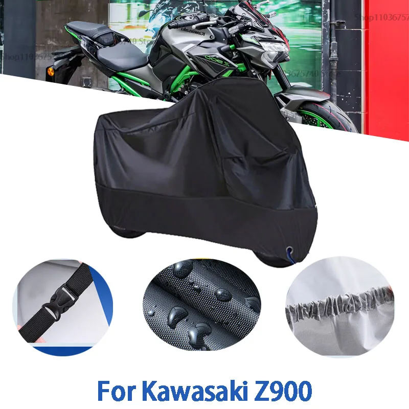 

Motorcycle Full Covers For Kawasaki Z900 Car Outdoors Sun Protection Dust No Ear Thickened Oxford Clothcover Accessories