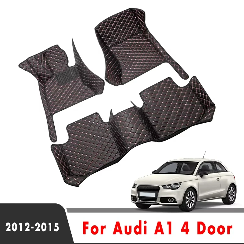 

Автомобильные коврики на заказ для Audi A1, 4-дверные, 2015, 2014, 2013, 2012, ковры, автостайлинг, аксессуары для интерьера, подушечки для ног, водонепроницаемая кожа