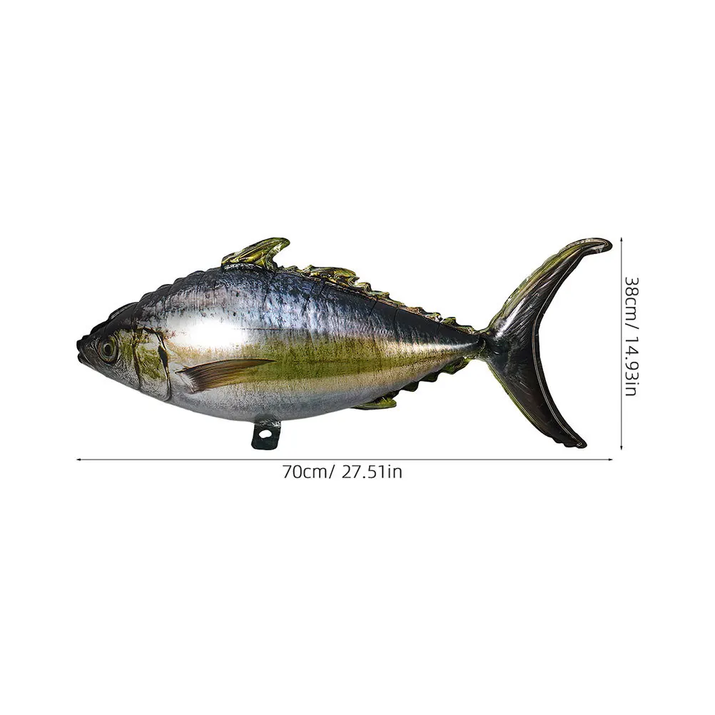 5 قطعة بالونات التونة واقعية نفخ الألومنيوم فيلم المحيط الحيوان زينة الحفلات لصيد الأسماك الاحتفال بعيد ميلاد موضوع البحر