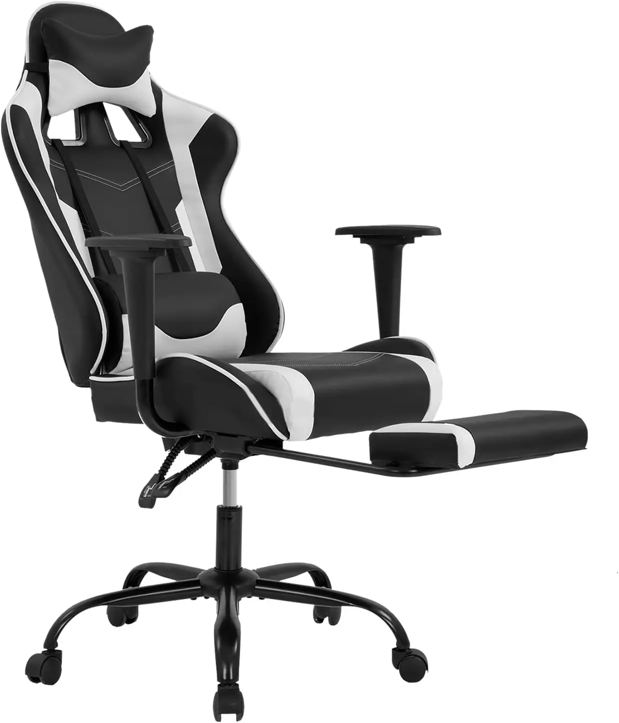 

Ergonomic Office, PC Gaming Chair Cheap Desk Chair Executive PU Leather Computer Chair Lumbar Support with Footrest Modern