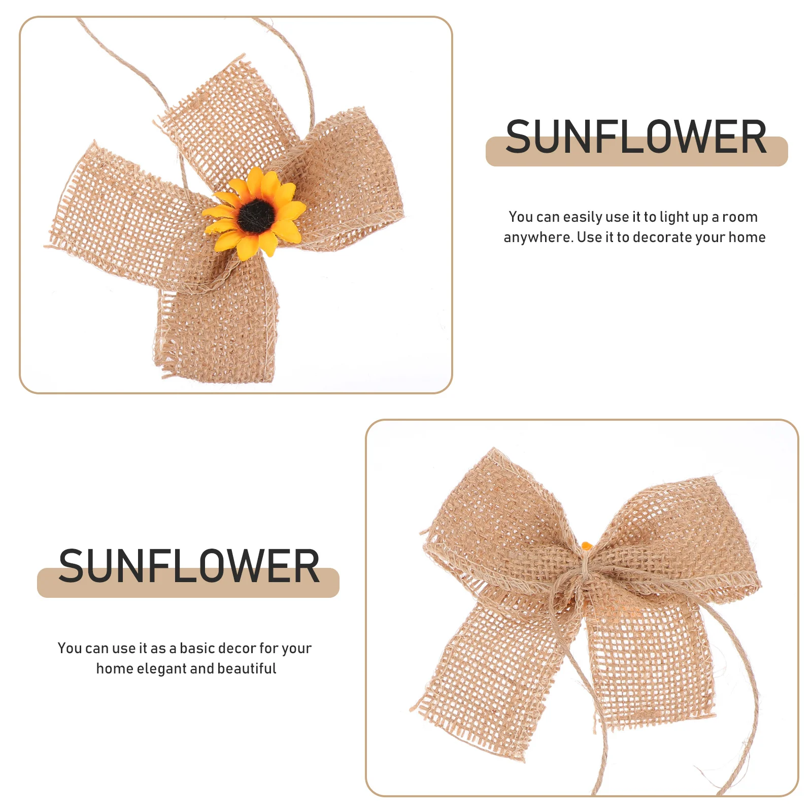 

10pcs Butterfly Knot Decor Christmas Bow Decoration For Home Xmas Tree Diy Craft Ornament Party Adornment Linen Bows