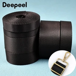 5 metri 10-100mm di larghezza tessitura di nylon nero 0.7mm addensare nastro borsa da cucito cinghia zaino fascia cintura per indumenti accessori fai da te