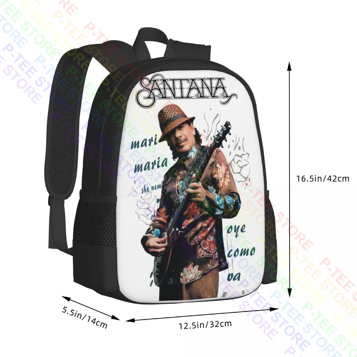 Music Oye Carlos Santana Rainbow Tour concierto Ance mochila de gran capacidad para gimnasio, bolsa de gimnasia