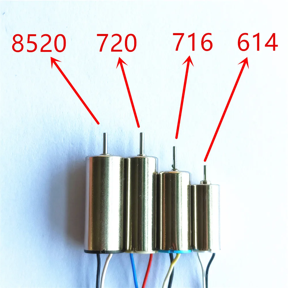 2 pz/lotto 3.7V 614 716 720 8520 Micro elicottero fai da te Coreless motori a corrente continua eliche UAV RC Drone grande coppia motore ad alta