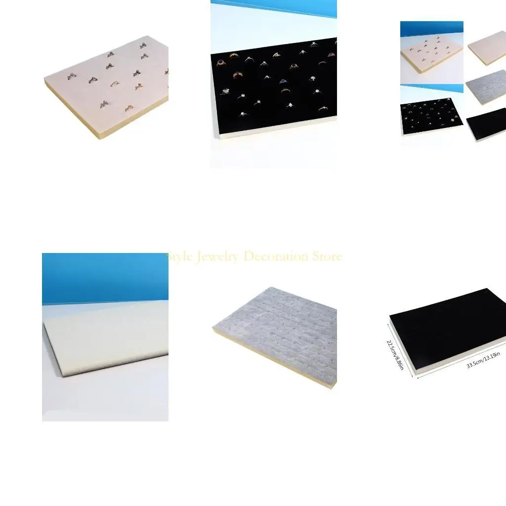 

D46E пенопластовые кольца Вставьте дисплей ювелирных изделий для хранения лоток 100 слотов -органайзер для продажи колец DIY