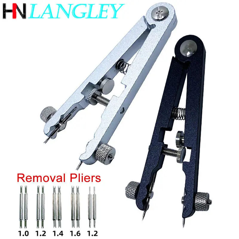 Watch Band Remover Plier 6825 Spring Bar Watch Strap Aluminum Alloy Repair Removing Tool V-Shaped Adjuster Plier Repair Tool