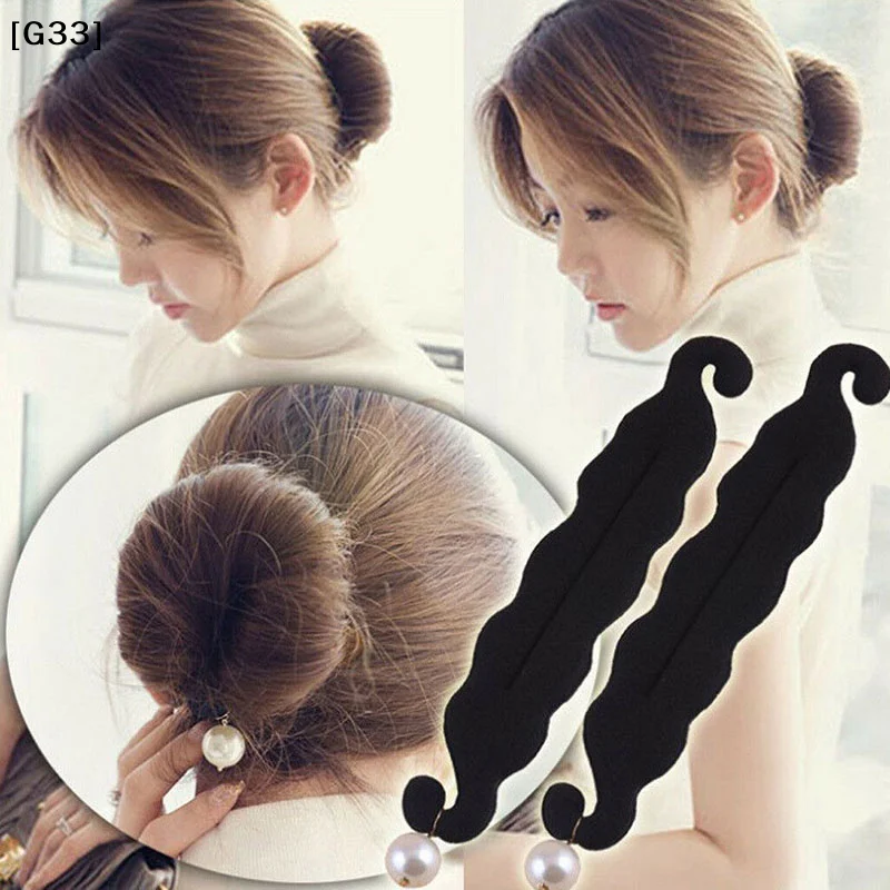 Esponja mágica para hacer moños, herramienta para rizar el cabello, accesorios para el cabello fáciles de usar para mujeres y niñas [G33]