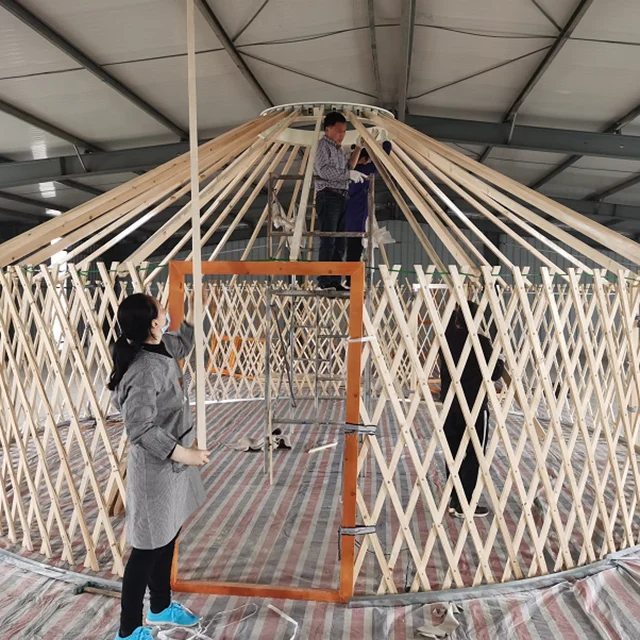 2026 Mongolian Yurta Glamping Dome Luxury Yurt House with Bathroompromote sales