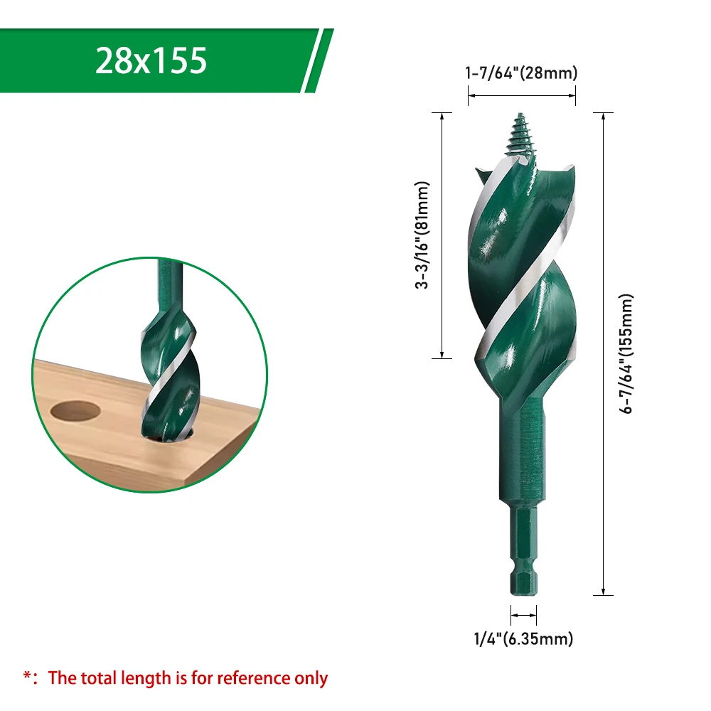 LAVIE 3-Schneiden-Senkbohrer 6-35mm, 155/230mm Länge, Elektrowerkzeug-Zubehör für Holzbearbeitung & Lochvergrößerung – Detail 21