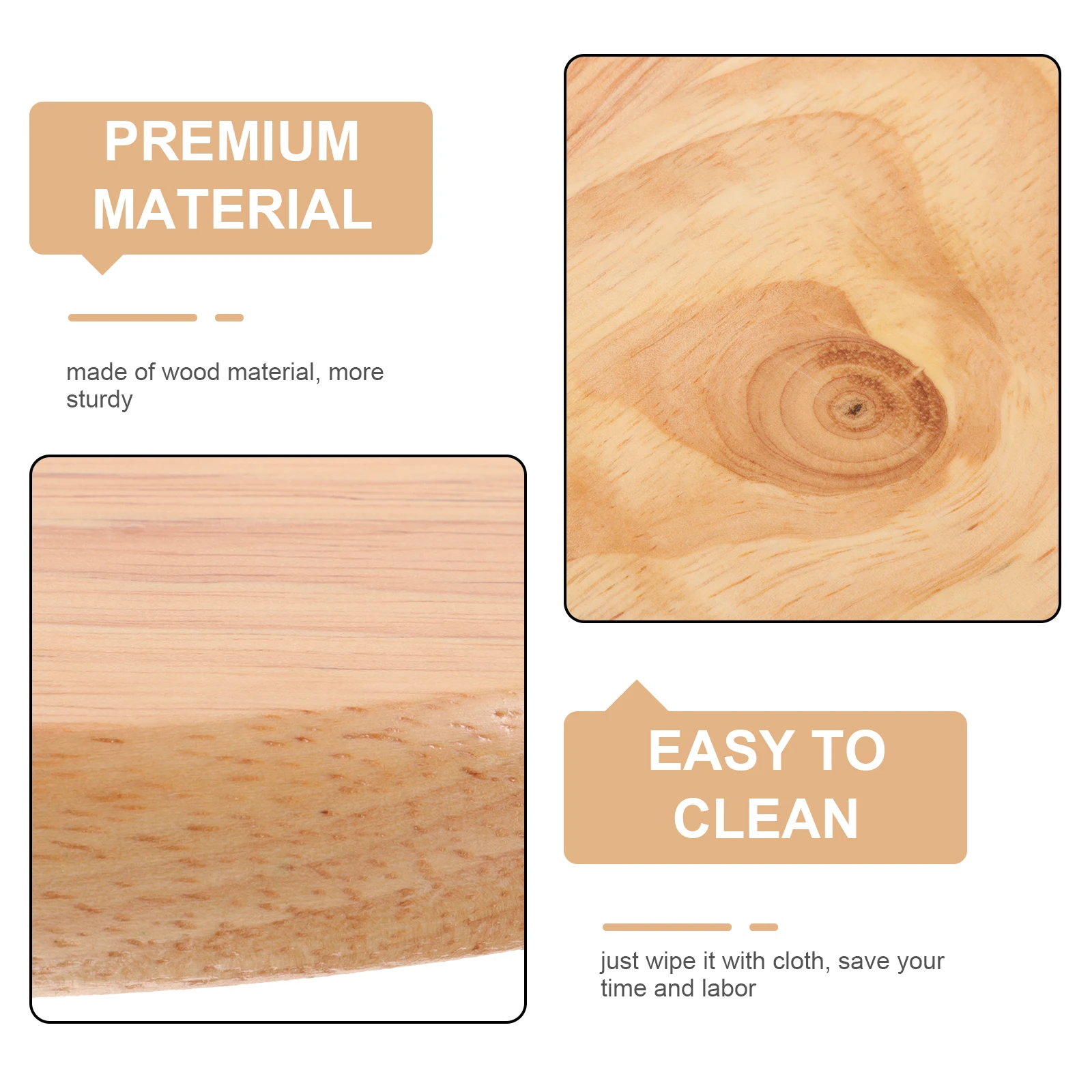 

Wooden Round Stool Seat Replacement Panel 25cm Diameter Easy Clean Anti Scratch Home Decor Practical Chair Part Accessories