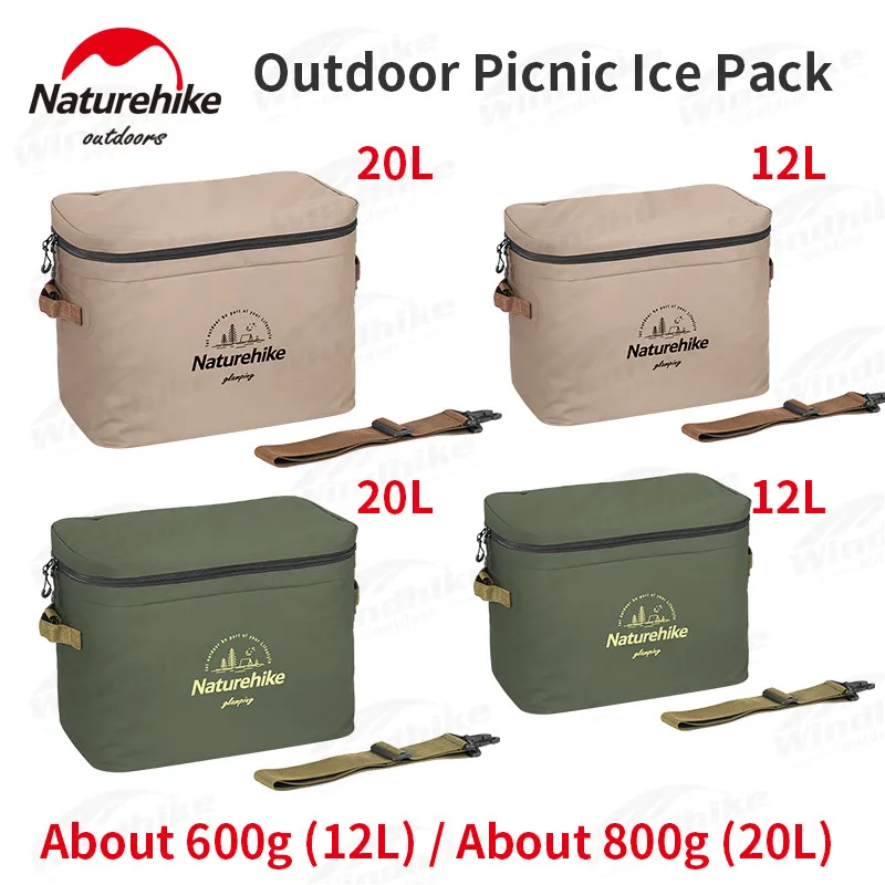 Naturehike Camping Ice Pack 20L Big Capacity Outdoor Ultralight Travel Picnic PVC Package Food Fruits Refrigeration Storage Bag