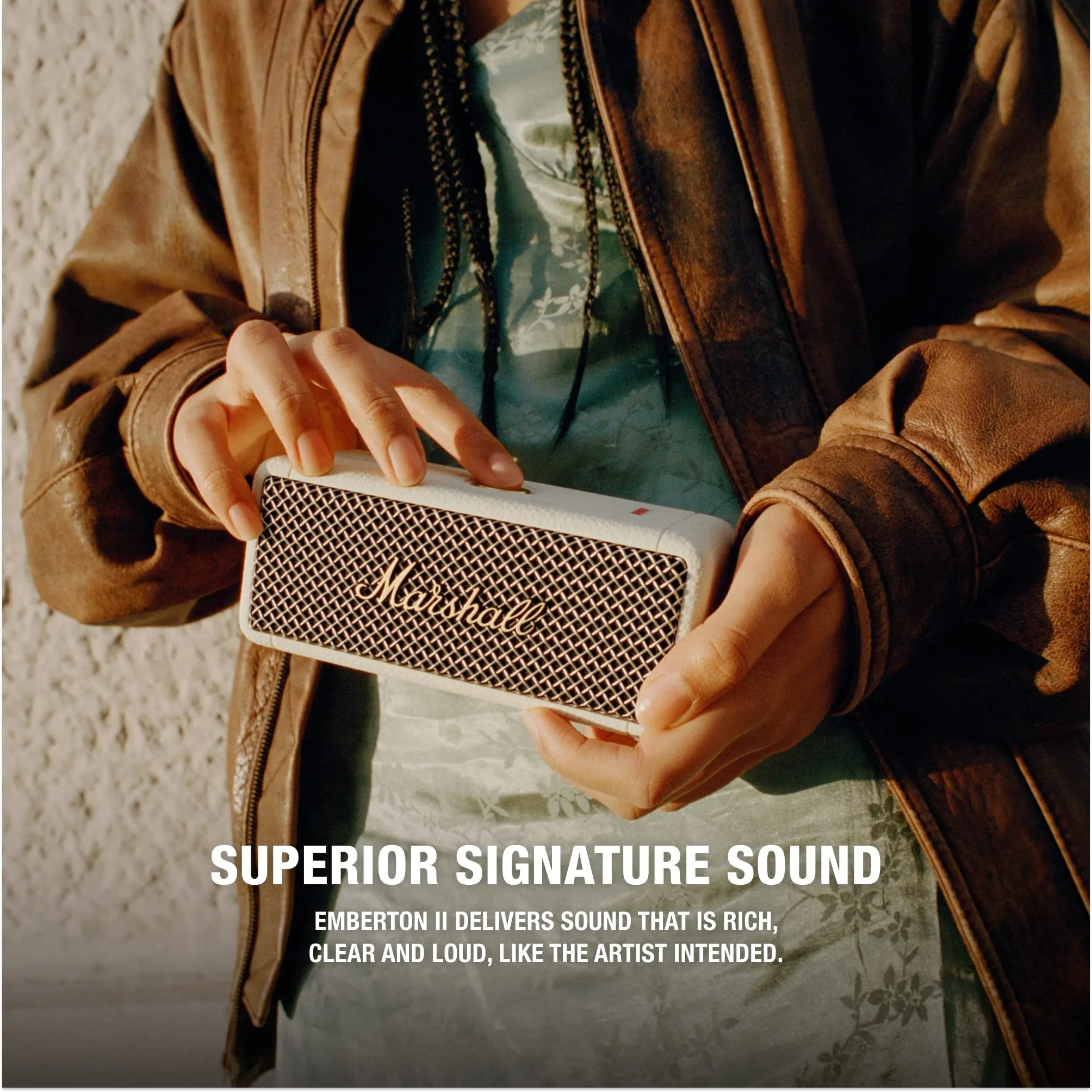 Marshall Emberton II Outdoor Wireless Speaker, IP67 Dust & Waterproof, 30+ Hrs Battery, Stack Mode & Marshall Classic Sound