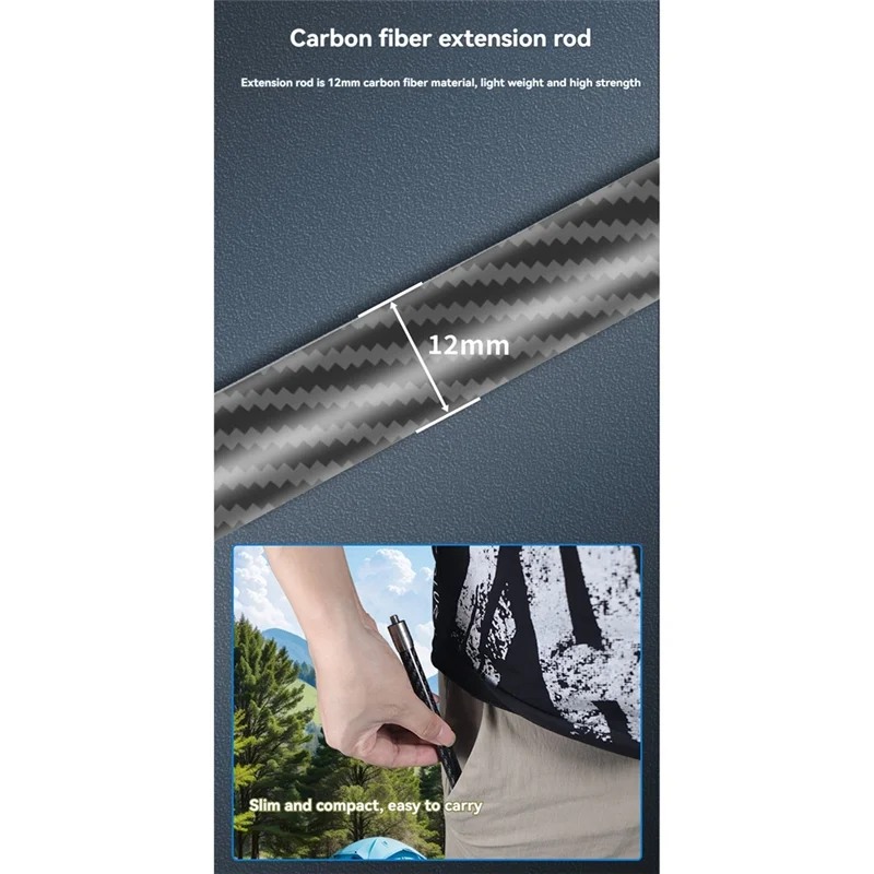 Classy-Camera Extension Pole 1/4 Carbon Fiber Camera Extenders Camera Mount Stand For DJI Gopro Insta360 Action Camera 121Mm