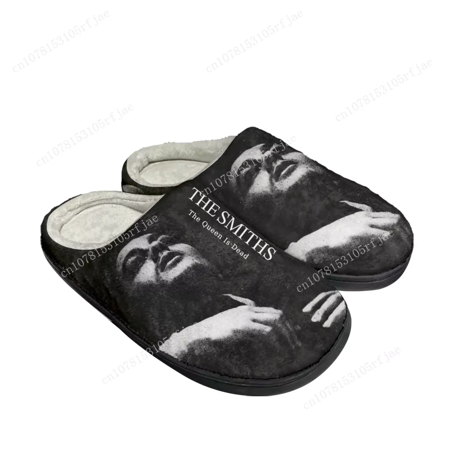 

The Smiths Rock Band Home Cotton Custom Slippers Mens Womens Sandals Plush Bedroom Casual Keep Warm Shoes Thermal Slipper Black