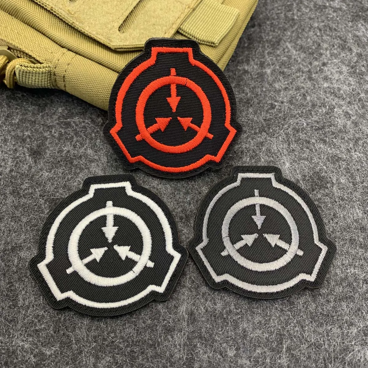 Mystery Symbol Embroidery Morale Patch Hook Loop Badge Geometric Arrow Appliques for Backpack Vest Clothing Decoration