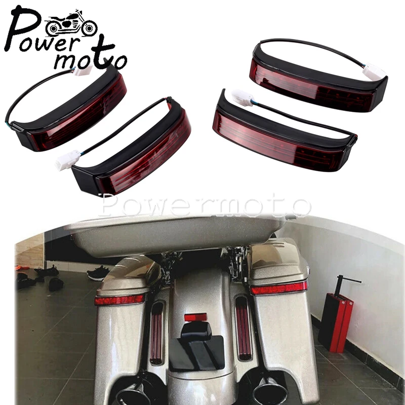 

Saddlebag LED Emergency Flashers Rear Tail Light Plug Play Signal Lights Running Brake Lamp For 16 Later CVO FLHTKSE FLTRUSE