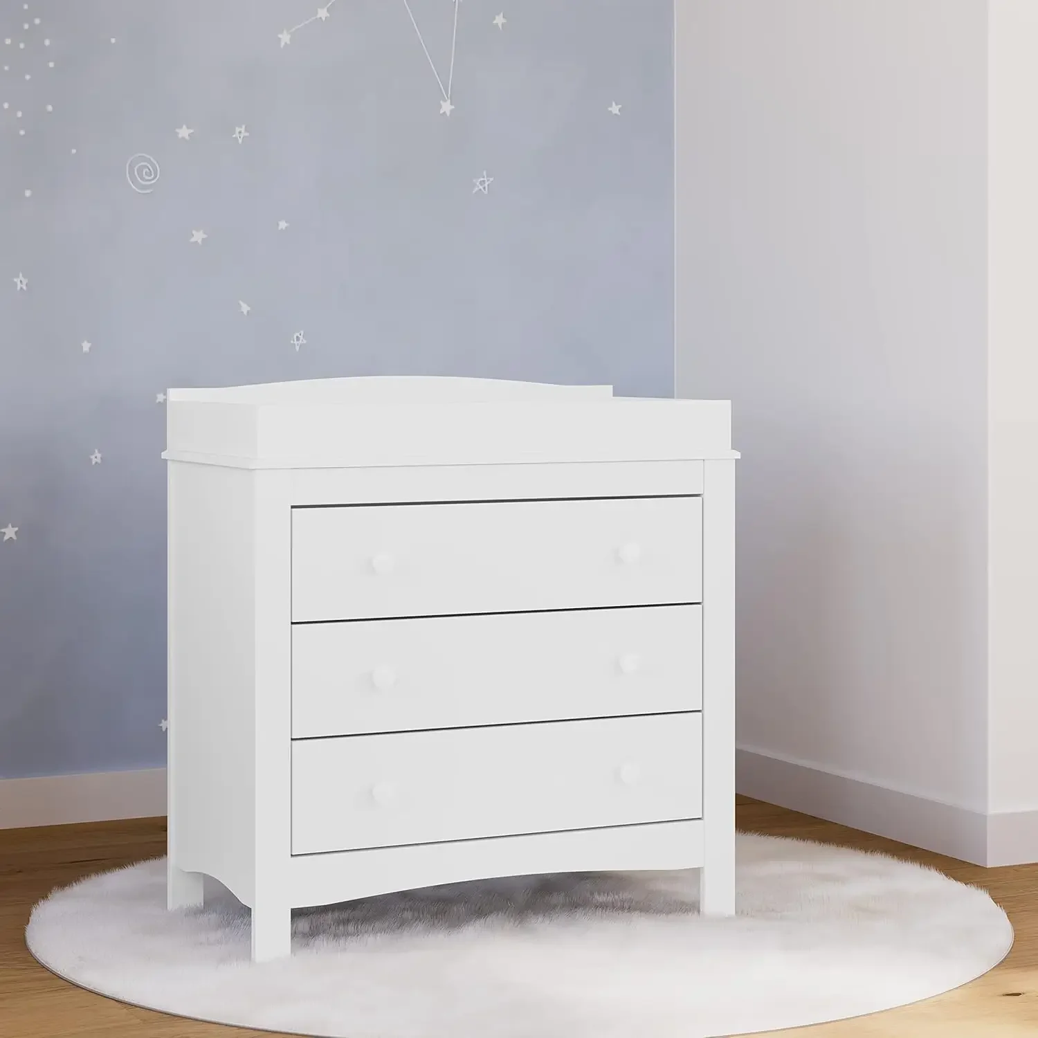 Noah 3 MELChest avec Proxy Topper, Blanc, GREENGUARD Gold Ignore, Commode pour bébé avec Proxy Table Top