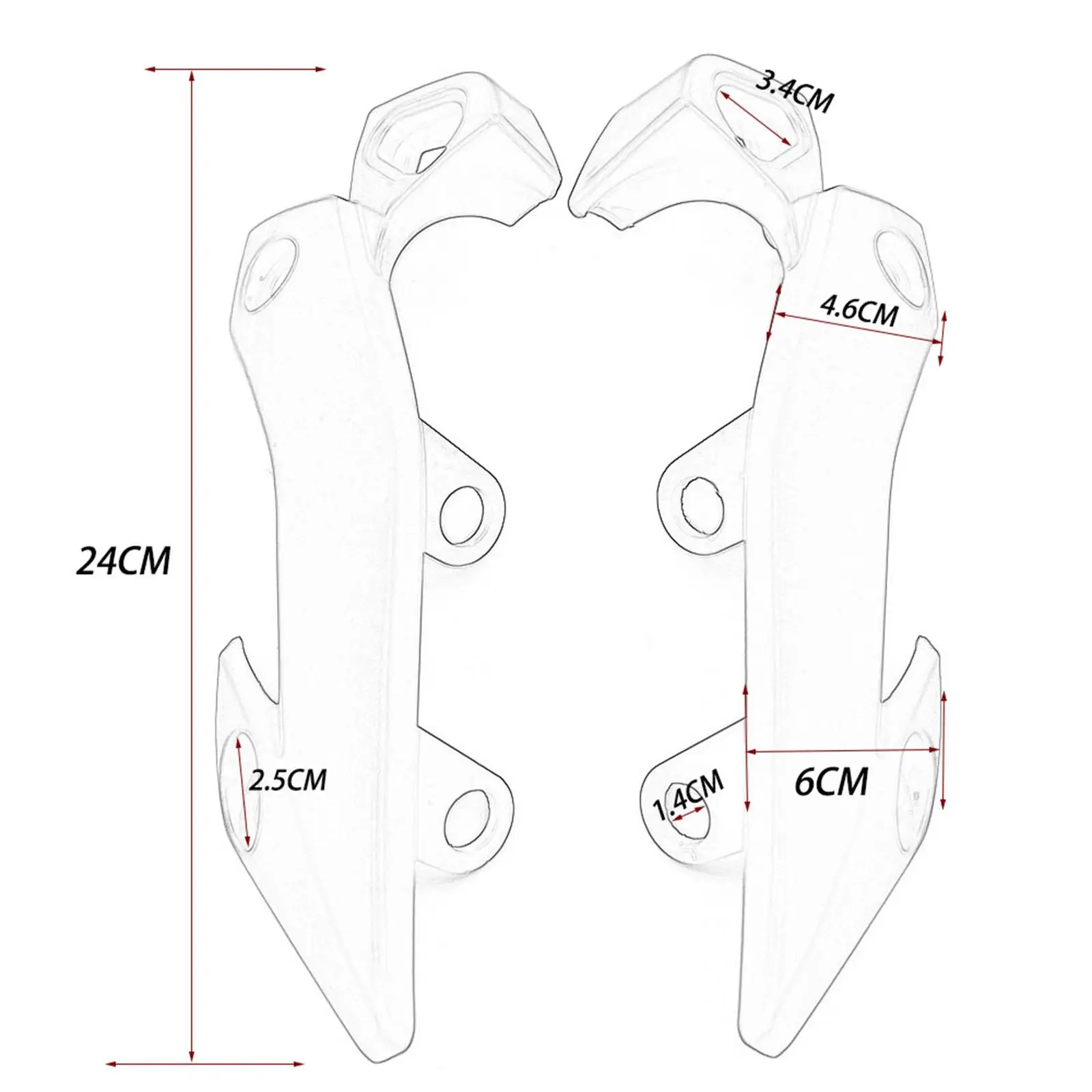 

2x Headlight Fairing Repair for Yamaha FZ1 FZ1-n Automotive Accessories