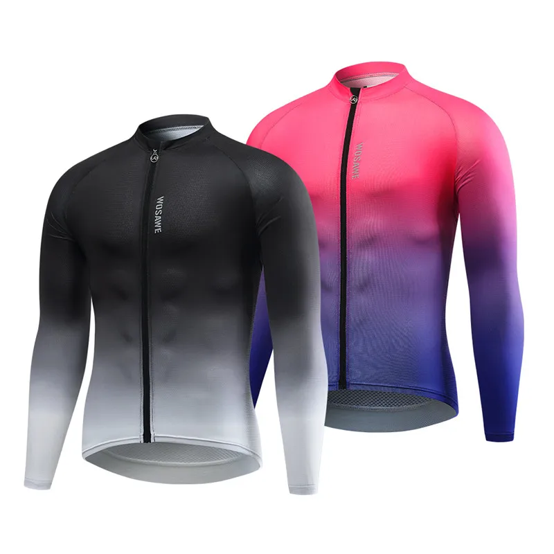

Mountain bike spring and autumn long-sleeved tops silicone cushions trousers quick-drying sweat-absorbent cycling suits P58