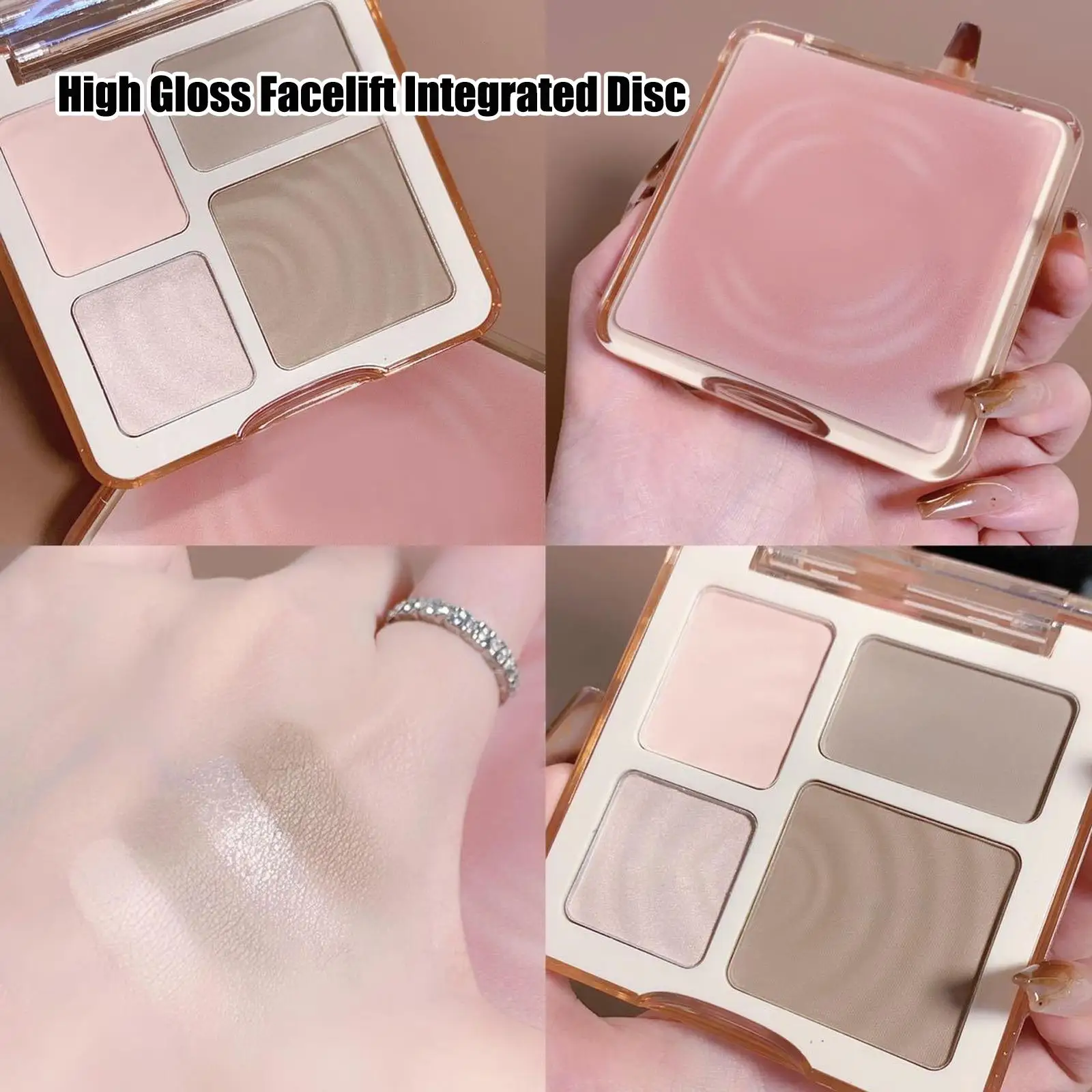 Face Highlighter Palette Face Lasting Shine, Contouring, Shimmer And Matte Finish. Highlighting 3D Nose Shadow Powder