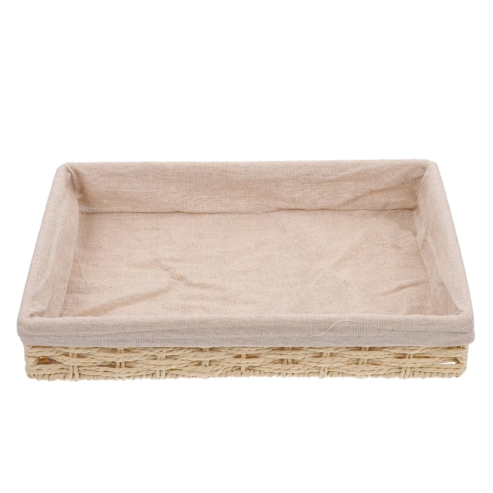 

1Pcs Desktop Storage Basket Woven Rattan Organizer Box for Keys Snacks Accessories Home Decor Use Storage Basket