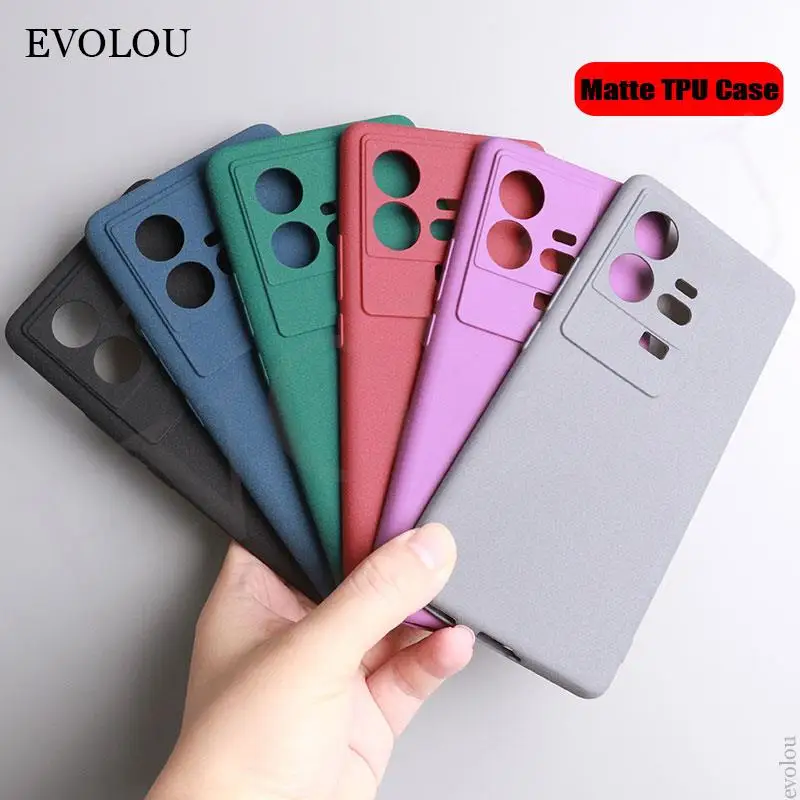 Sandstone Matte Tpu Case For IQOO NEO 8 Pro 5 6 7 SE Shockproof Camera Protection Silicone Soft Cover For IQOO 7 8 9 10 11 Pro