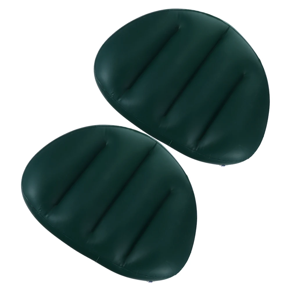 

2pcs Inflatable Boat Seat Cushions PVC Material Water Rafting Fishing Kayak Canoe Camping Boating Saddle Dark Green Lightweight