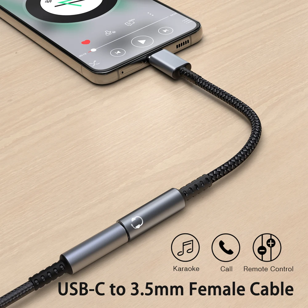 USB C إلى 3.5 مللي متر سماعة جاك HiFi DAC Aux الصوت محول نوع-C 3.5 مللي متر سماعة محول OTG كابل لباد برو سامسونج هواوي