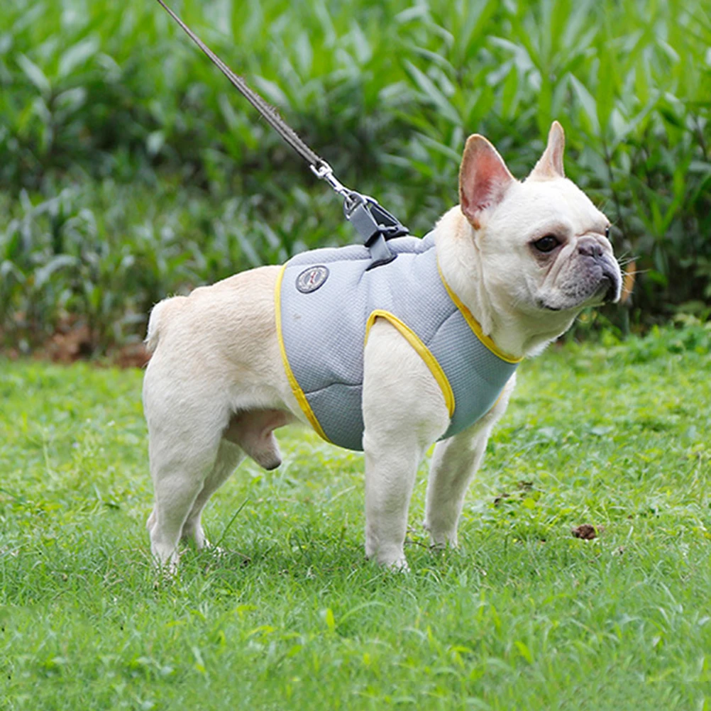 

Dog Cooling Vest Pet Summer Jacket Grey Adjustable Cooling Material Comfortable Texture Easy Use Dog Collar Leash Pet Supplies