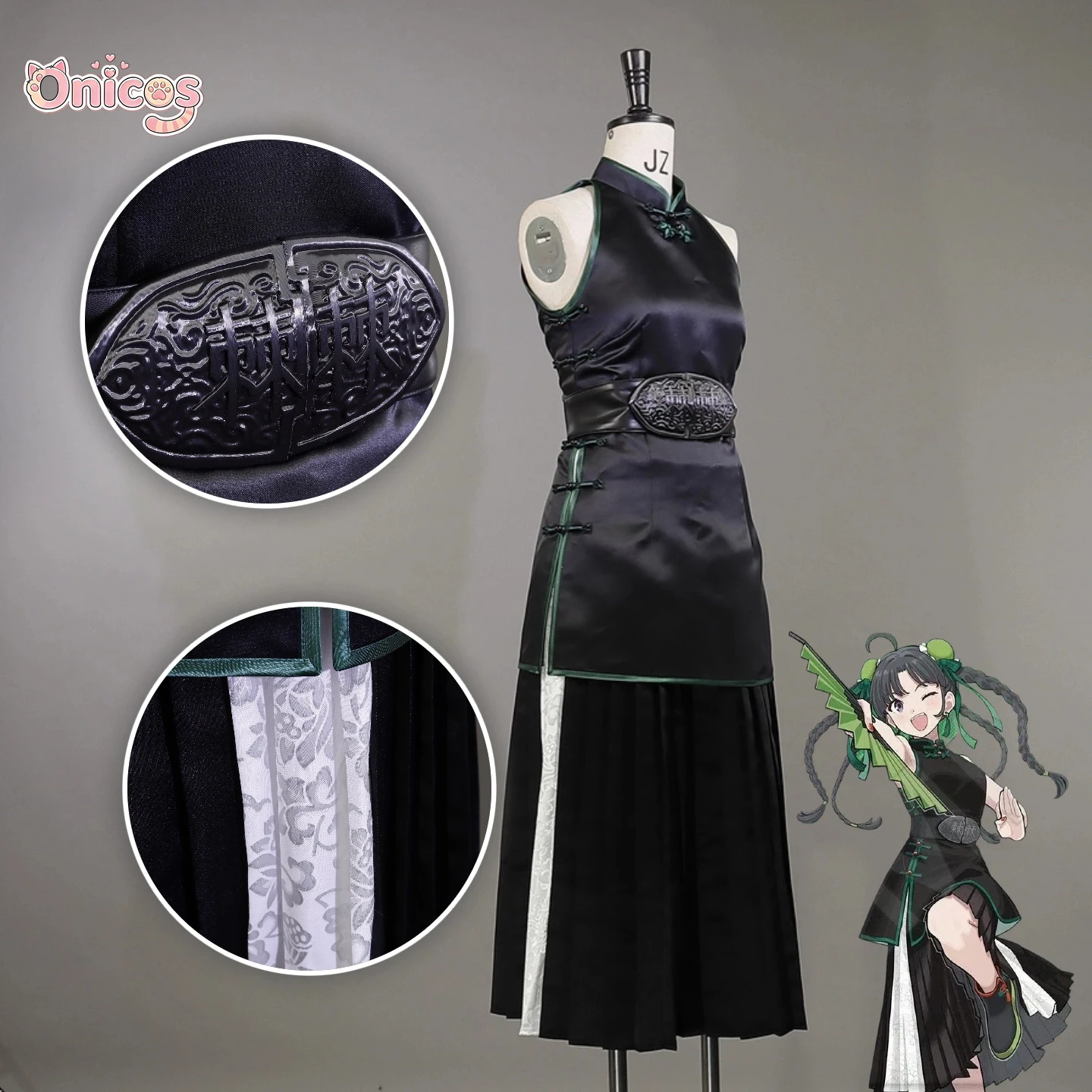Disfraz de Cosplay de Subaru Awa de GBC Girls Band Cry, Estilo Chino, Conjunto Completo, Elegante y Sofisticado, para Halloween, Carnaval, Fiesta, Comic Con, Onicos