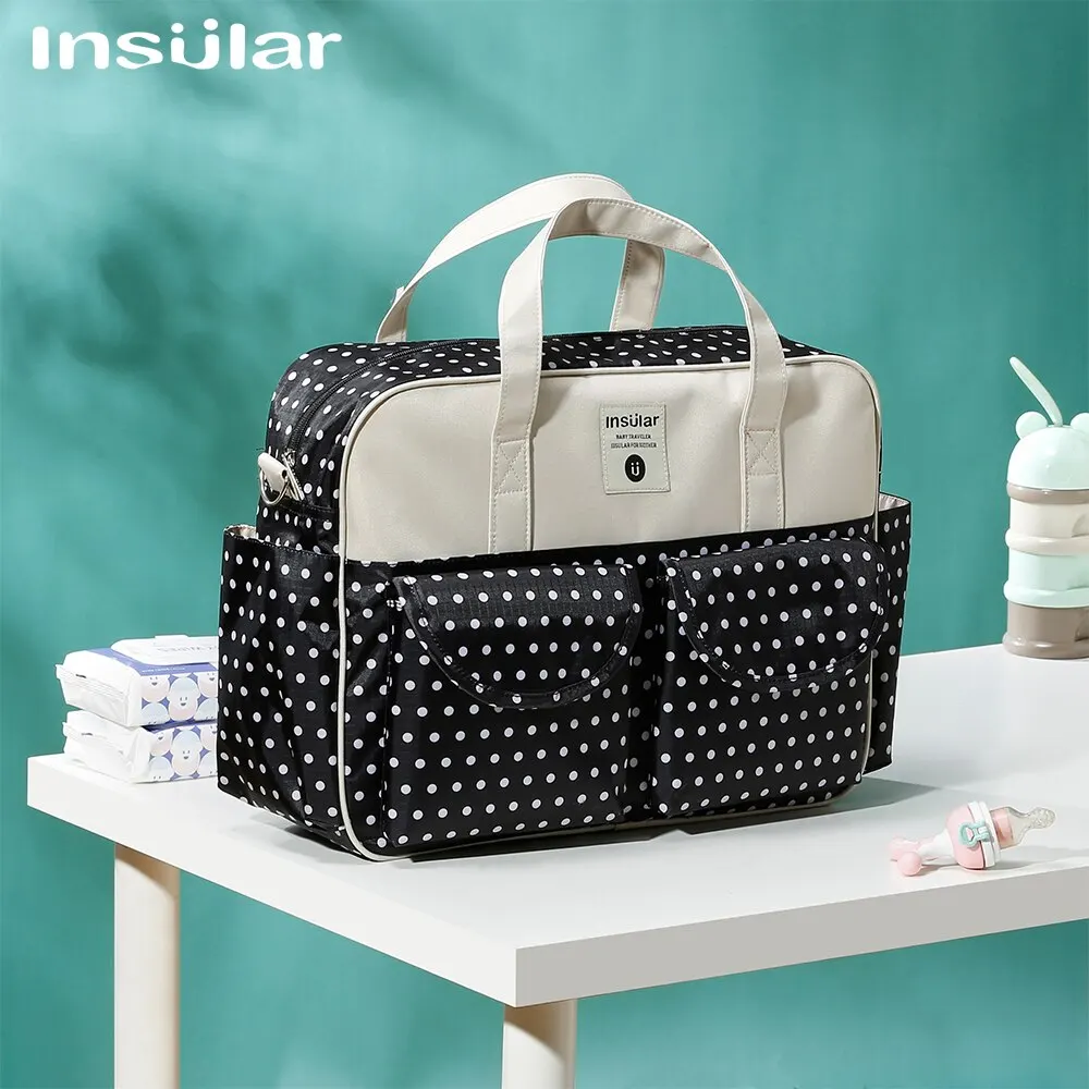 Fashion Print Diaper Tote Bag Baby Organizer Large Capacity Baby Nappy Bags for Mom Multifunction Travel Stroller Bag Baby Stuff