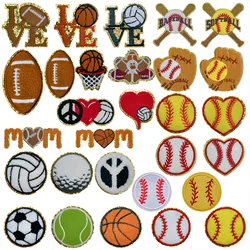 Cute Sports Ball Emblem accessori per abbigliamento Badge Sticker ricamato ricamo Sticker toppe termoadesive