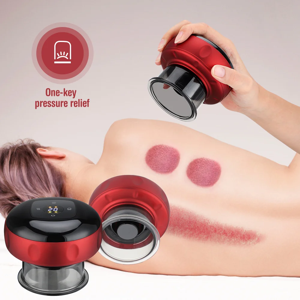 

Electric Vacuum Cupping Massager Device Fatigue Relief Health Guasha Heating Suction Cup Back Neck With Arm Massge Health Care