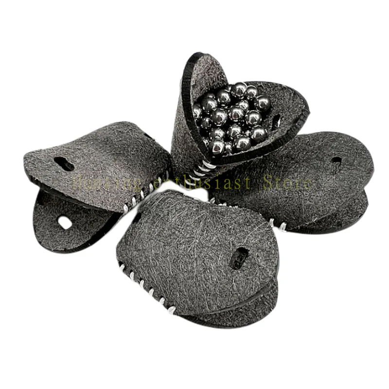 سعة كبيرة شريط مطاطي جلد جيب مقلاع الملحقات الشد المطاط اطلاق النار الصلب الكرة مقلاع صيد