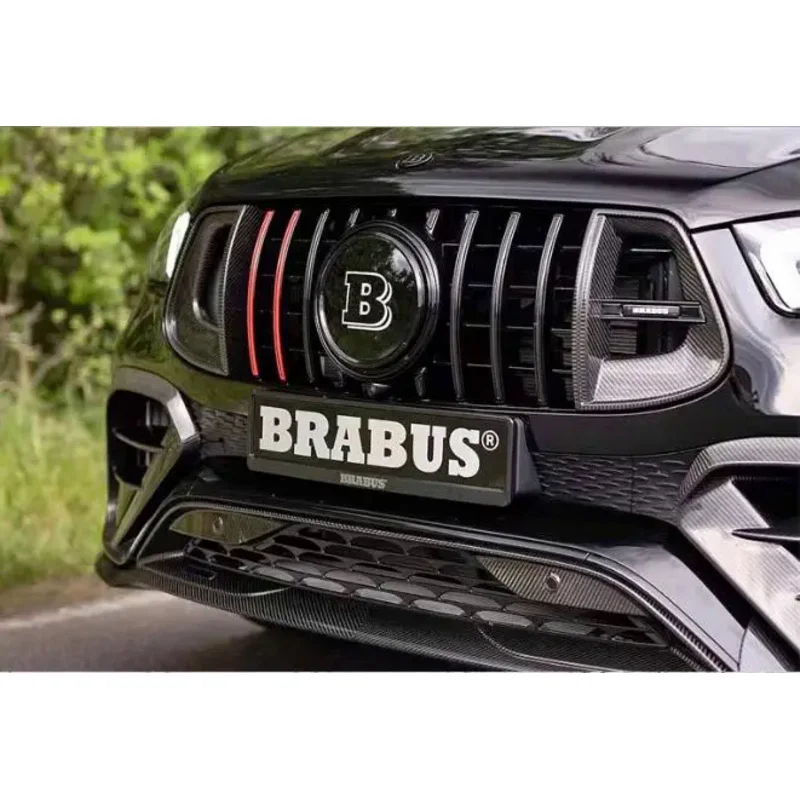 Para Benz W167 GLE350 GLE63 2020-2023 parachoques labio delantero Tuyere capó rejilla difusor trasero alerón rueda ceja Kit de cuerpo de fibra de carbono