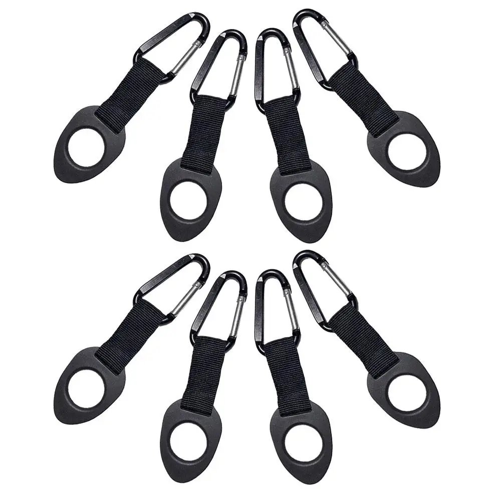 

8 Pcs Kettle Hanger Backpack Water Bottle Holder Buckle Outdoor Hook Hanging Aluminum Alloy Attachment for