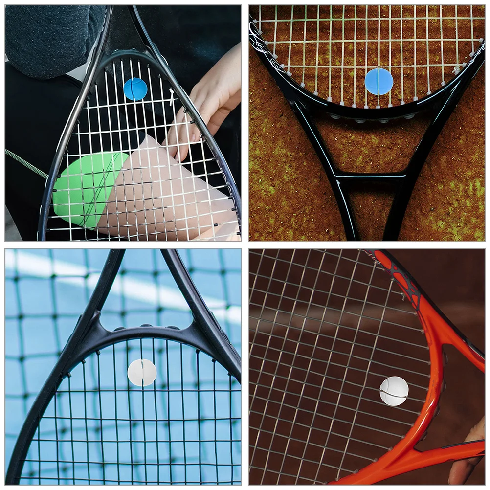

2 Pcs Tennis Racket Shock Absorber Vibration Damper Round Racquet Dampener Plastic Pp Equipment Accessories