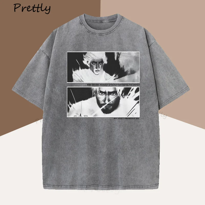 Jayvik T-Shirt Men Women Vintage Style Jayce X Viktor Arcane Printed T-shirts Men Cotton T Shirts High Quality Streetwear Tee
