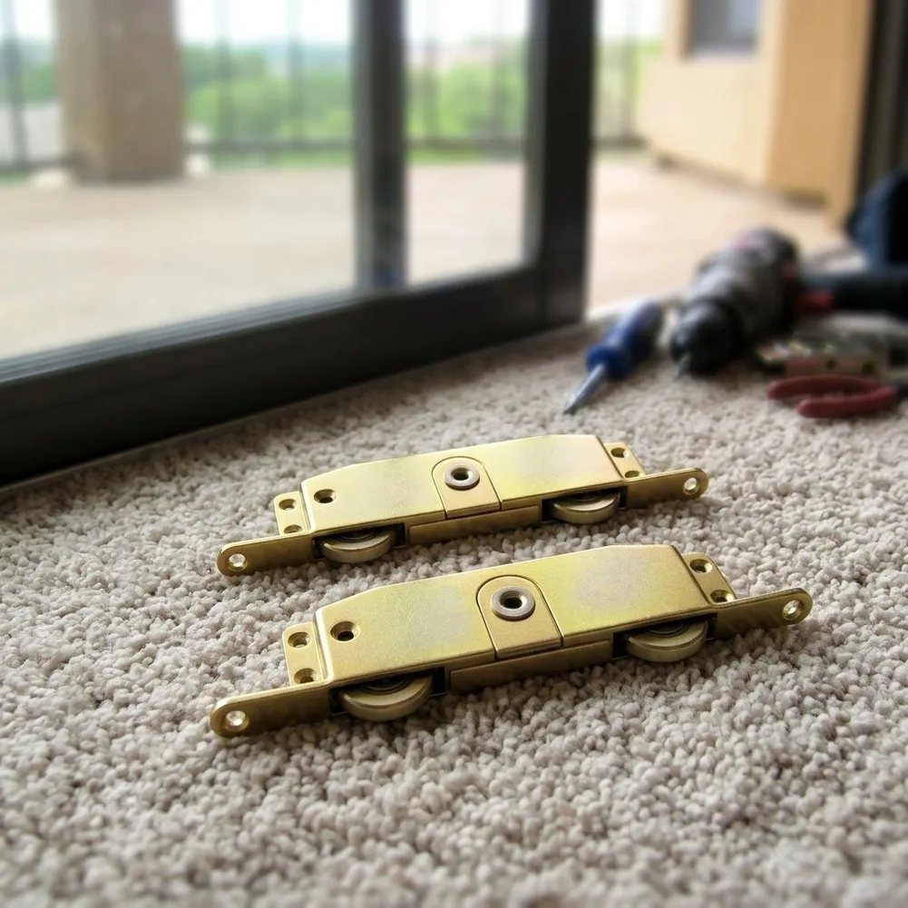 Sliding Door Roller Set with Radial Ball Bearings - Compatible with Glass Patio Doors 100000 Cycle Durability 2pcs