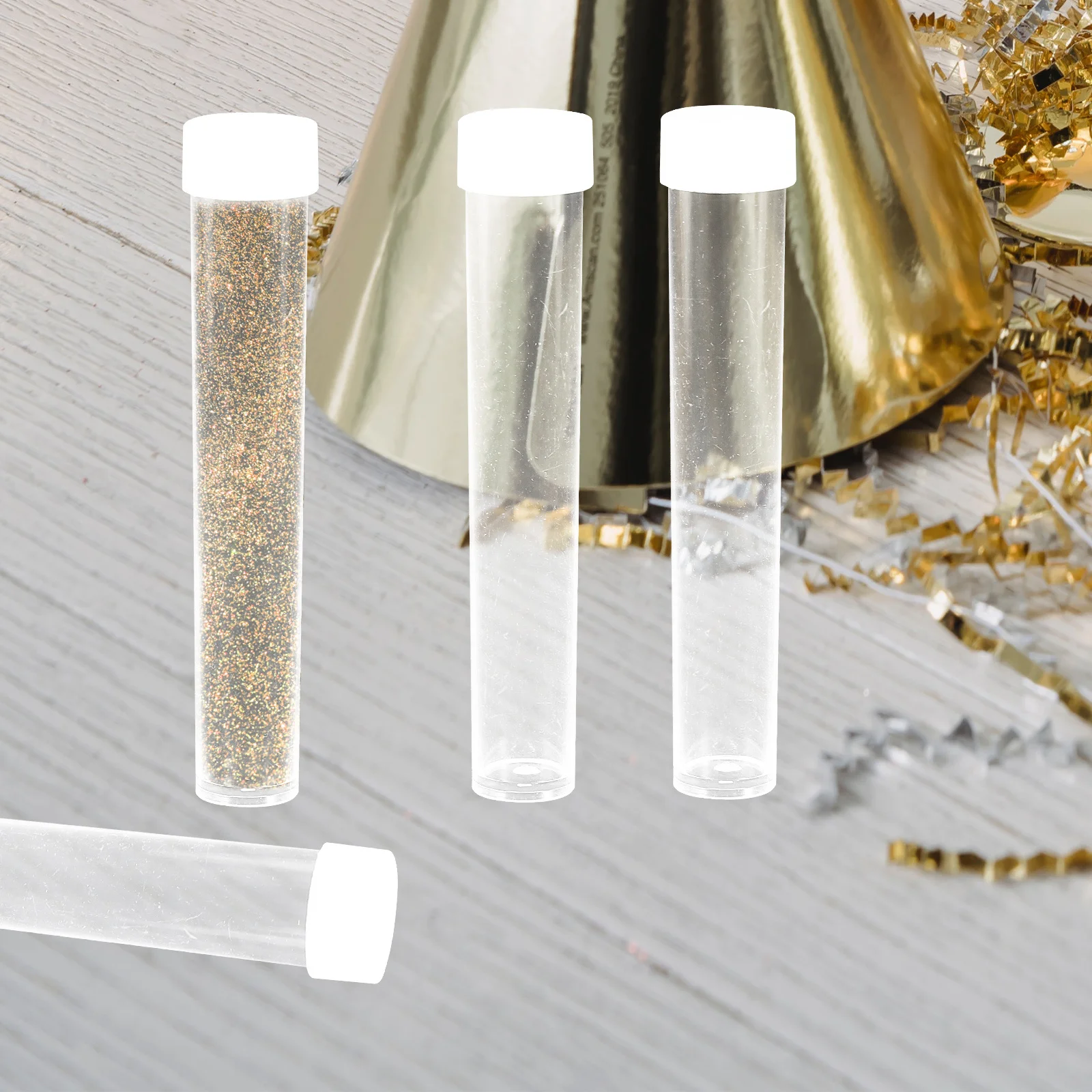 

30Pcs Clear Plastic Storage Tubes Multipurpose Beads Containers Durable Leakproof Lightweight Plastic Tubes with Caps