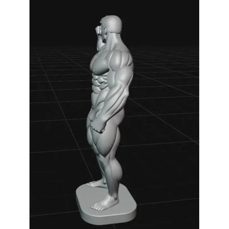 Bodybuilder Flexing Biceps Resin Figurine Muscular Man Statue Home Gym Decoration Fitness Fan Collectible Ornament Gift