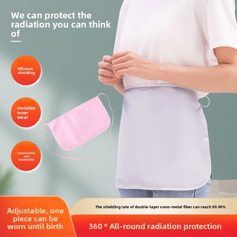 Maternity Radiation Shielding Fabric Belly Apron Invisible Lining Office Computer EMF Blocking Pregnancy Wear Summer 2025 Luxe