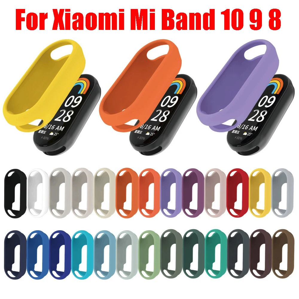 

Silicone Case for Xiaomi Mi Band 10 9 8 Bumper Candy Color Protector Case for MiBand 8 9 10 Soft Full Coverage Bezel Accessories