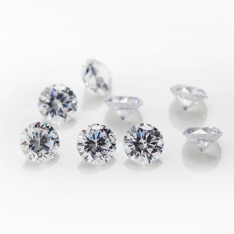 300pcs Size 1.0mm~6.5mm 5A Round Cut White Cubic Zirconia Stones Loose CZ Synthetic Gems For Jewelry Making