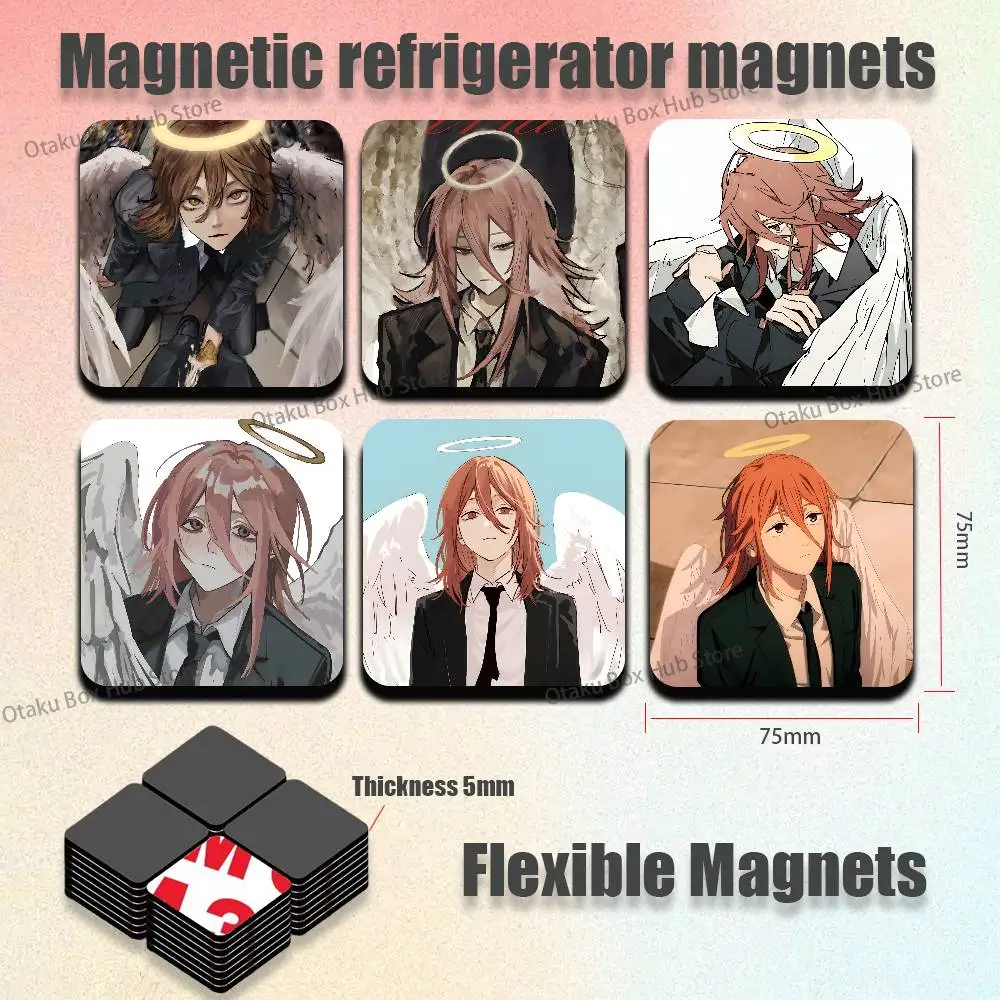 

Anime Angel D-Devil Cute Cartoon Anime Refrigerator Magnets Soft Magnetic Heat Transfer Refrigerator Magnets Gift
